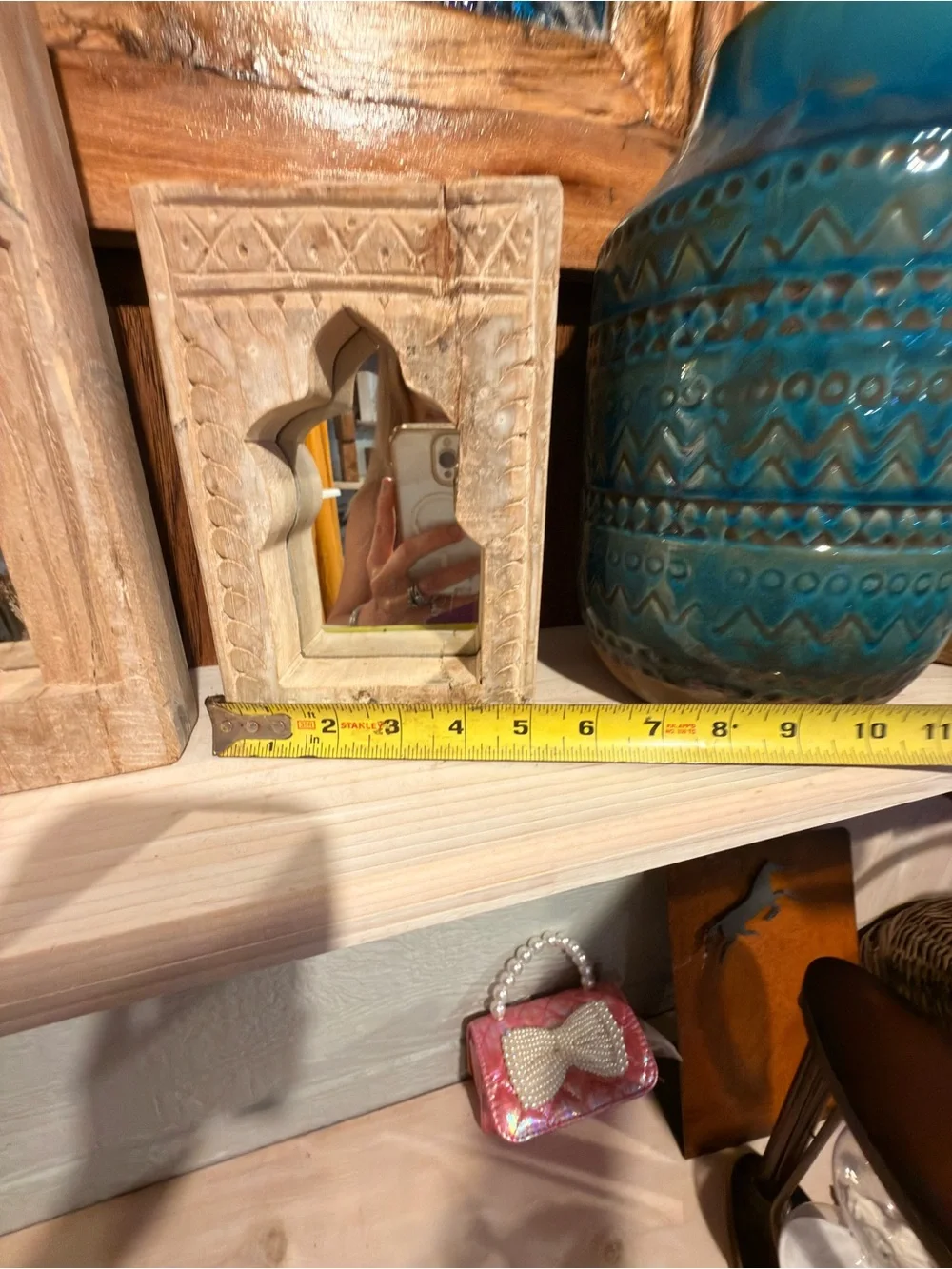 Hand-Carved Natural Wood Framed mirrors, created for inspiration of Architecture